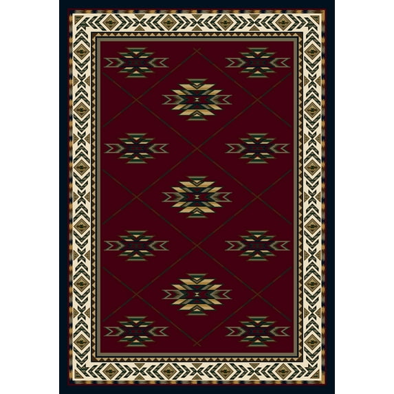 Milliken Signature Area Rug SHIBA GARNET SAPPHIRE Shiba Garnet Sapphire 3' 10" x 5' 4" Rectangle