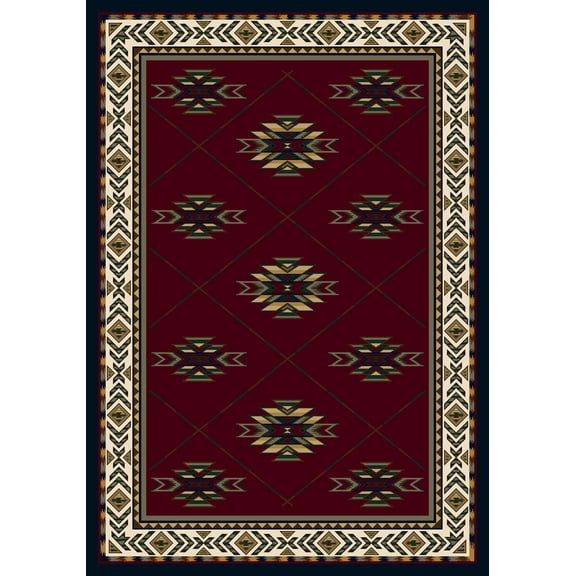 Milliken Signature Area Rug SHIBA GARNET SAPPHIRE Shiba Garnet Sapphire 7' 7" x 7' 7" Round