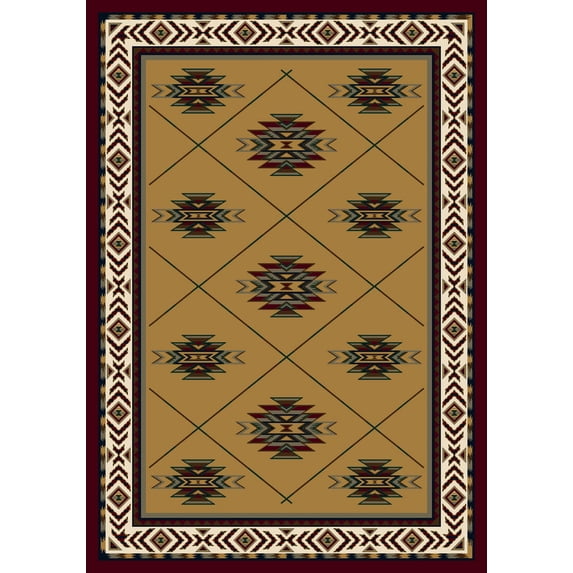 Milliken Signature Area Rug SHIBA TOPAZ GARNET Shiba Topaz Garnet Jagged Bulbs 2' 1" x 7' 8" Runner