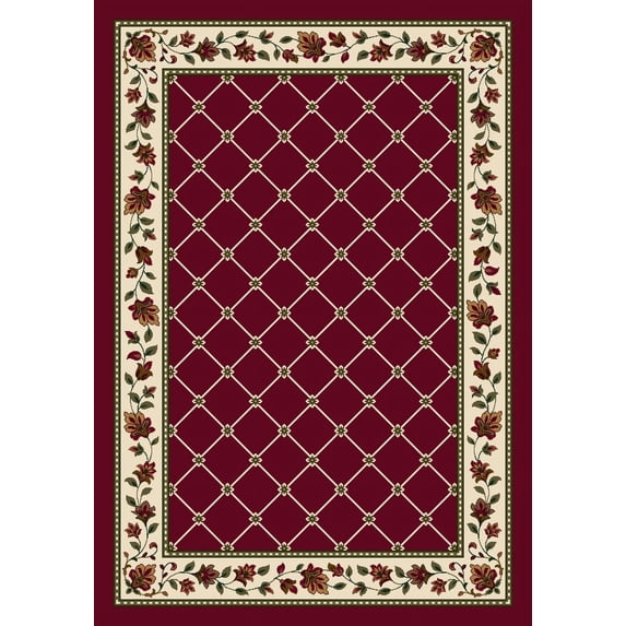 Milliken Signature Area Rug SYMPHONY BRICK Symphony 08500 Bulbs Petals 5' 4" x 7' 8" Rectangle