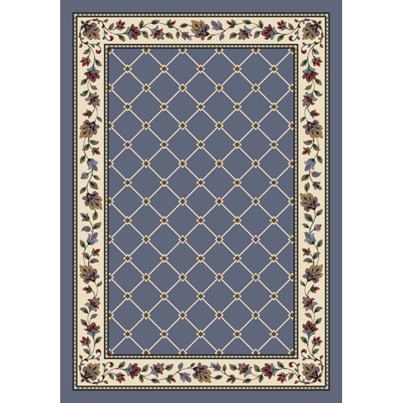 Milliken Signature Area Rug SYMPHONY LAPIS Symphony 07000 Petals Bulbs 2' 1" x 7' 8" Rectangle