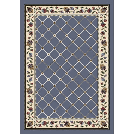Milliken Signature Area Rug SYMPHONY LAPIS Symphony 07000 Petals Bulbs 2' 8" x 3' 10" Rectangle