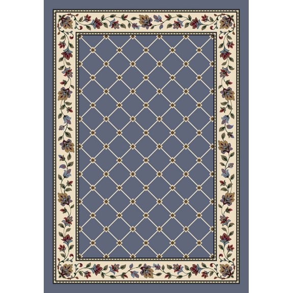 Milliken Signature Area Rug SYMPHONY LAPIS Symphony 07000 Petals Bulbs 2' 8" x 3' 10" Rectangle