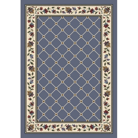 Milliken Signature Area Rug SYMPHONY LAPIS Symphony 07000 Petals Bulbs 5' 4" x 7' 8" Rectangle
