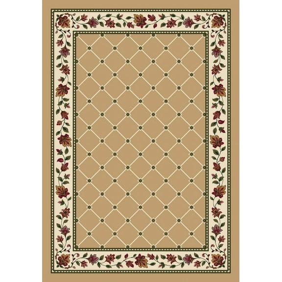 Milliken Signature Area Rug SYMPHONY WHEAT Symphony 04310 Linked Doaginals 2' 8" x 3' 10" Rectangle