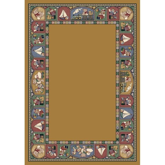 Milliken Signature Area Rug TOY PARADE GOLDEN TOPAZ Toy Parade Golden Topaz 7' 7" x 7' 7" Round