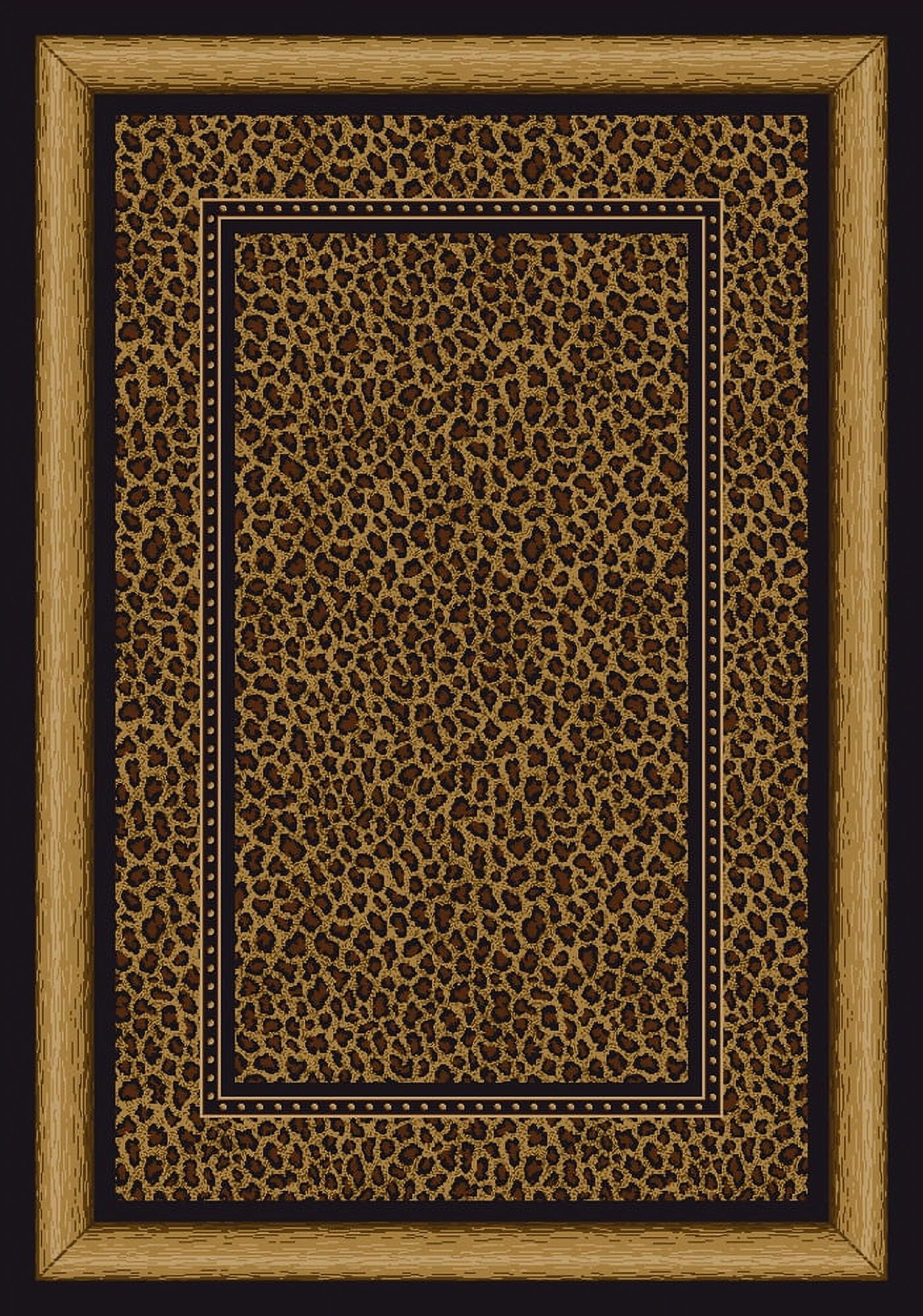 Handmade Onyx Animal Print Synthetic Rectangular Rug