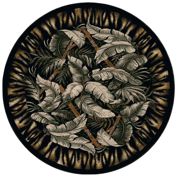 Milliken Signature Area Rug JUNGLE FEVER Jungle Fever Beige Modern, 7' x 7'