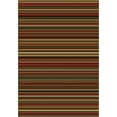thumbnail image 1 of Milliken Top 30 Area Rug Canyon Dark Red Striped Patterned 5' 4" x 7' 8" Rectangle, 1 of 2