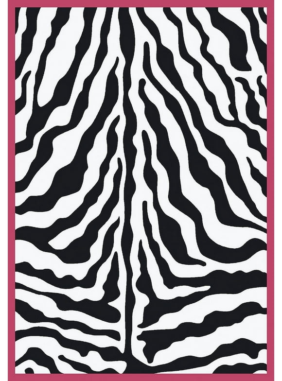 Milliken Top 30 Area Rug Zebra Pink Passion Exotic Zebra 5' 4" x 7' 8" Rectangle