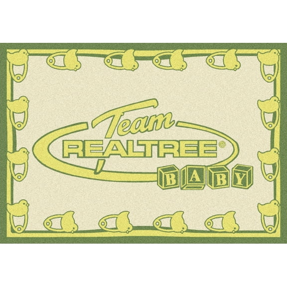 Milliken Yellow Area Rug Realtree Baby Diaper Yellow - Aprx 5' 4" x 7' 8"