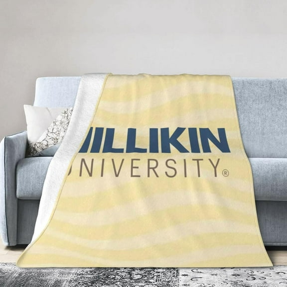 Millikin A University Logo Fleece Blanket, Very Soft Microfiber Flannel Blanket for Couch Warm and Cozy for All Seasons