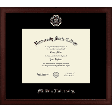 Millikin University Diploma Frame, Document Size 10" x 8"