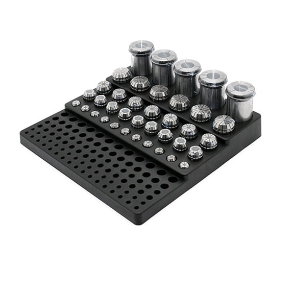 Milling Bit Storage Tray with 131 Holes,Plastic Drill Bit Endmill Storage Box for 4-32mm Milling Cutter Tool