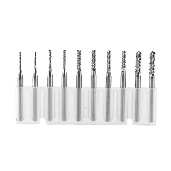Milling Cutter, 10pcs End Mill, PCB Cutter Copper For Circuit Boards Plastics Stainless Steel