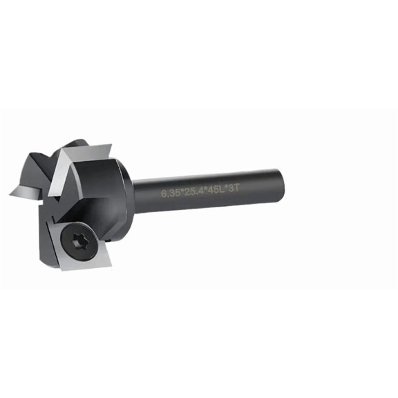 Milling Cutter Spoilboard Surfacing Route Bit Carbide Insert Slab Flattening Wood Planer Bit 8mm 12mm 1/4'' 1/2'' Shank