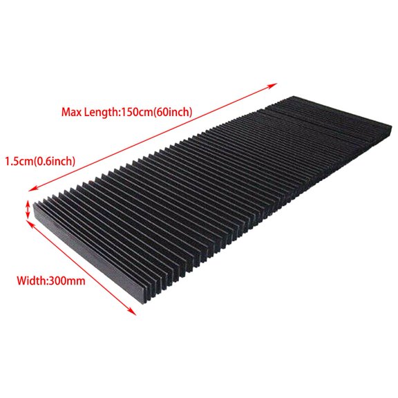 Milling-Machine Flexible Protective Flat Accordion Bellows-Cover For CNC Tool Organ Guard Rail Dust Shield-Lead Screw Protection