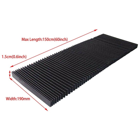 Milling-Machine Flexible Protective Flat Accordion Bellows-Cover For CNC Tool Organ Guard Rail Dust Shield-Lead Screw Protection