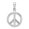 thumbnail image 1 of Million Charms 925 Sterling Silver Polished Peace Symbol Pendant, 1 of 3
