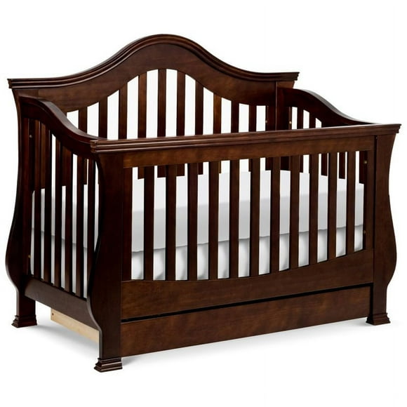 Million Dollar Baby Ashbury  4-in-1 Convertible Crib with Toddler Rail, Espresso