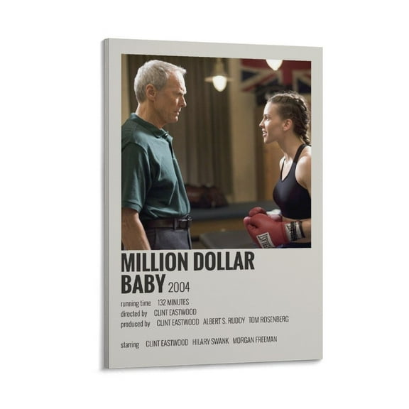 Million Dollar Baby Movie Poster (7) Wall Art Poster Scroll Canvas Painting Picture Living Room Decor Home 12x18inch(30x45cm)