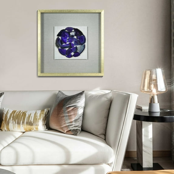 Millionstone HUJI Shattered Agate Shadow Box Wall Decor Purple