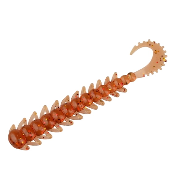 Millipede Larva Soft Fishing Lures Scorpion Tail Soft Bait for Texas Rig Jig Head Bass Mandarin Fish Lures with Glitter Artificial Worms Tackle C174 Millipede Larva