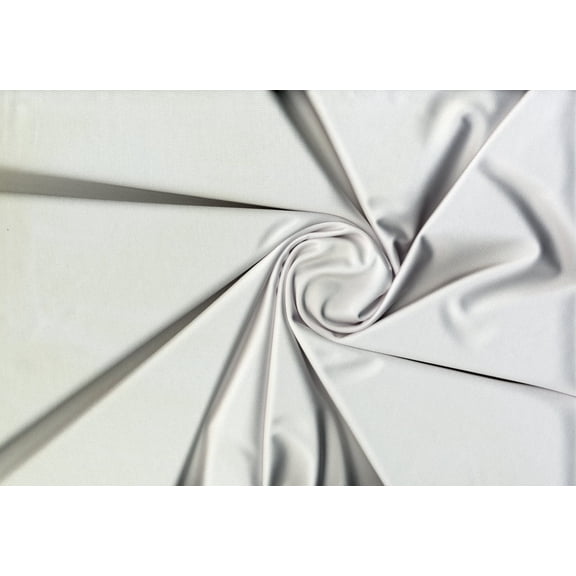 Milliskin Polyester Power Luster™ Shiny with 4 way stretch Knit Fabric (WHITE(OPTICAL), ByYard)