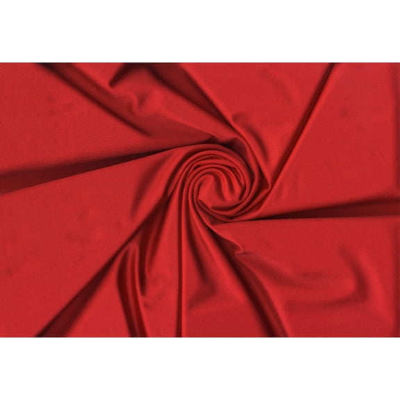 Milliskin, Power Satin™ Shiny Nylon Spandex 4-Way Stretch Fabric by the Yard (RED, ByYard)