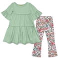 thumbnail image 1 of Milllie Loves Lily Girls Sage Tiered Dress and Legging Set,Big Girls,Size 6, 1 of 4