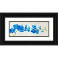 thumbnail image 1 of Mills, Shin 18x9 Black Ornate Wood Framed with Double Matting Museum Art Print Titled - Blue Orchid, 1 of 4