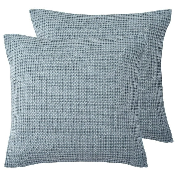 - Mills Waffle - Euro Sham (Set of Two) - Chambray - Sham Size (26x26in.), No Insert 26" x 26" (Pack of 2)