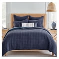 thumbnail image 1 of - Mills Waffle - Quilt Set - Navy Cotton Waffle - Quilt Size (68 x 86in.), Sham Size (26 x 20in.), 1 of 5
