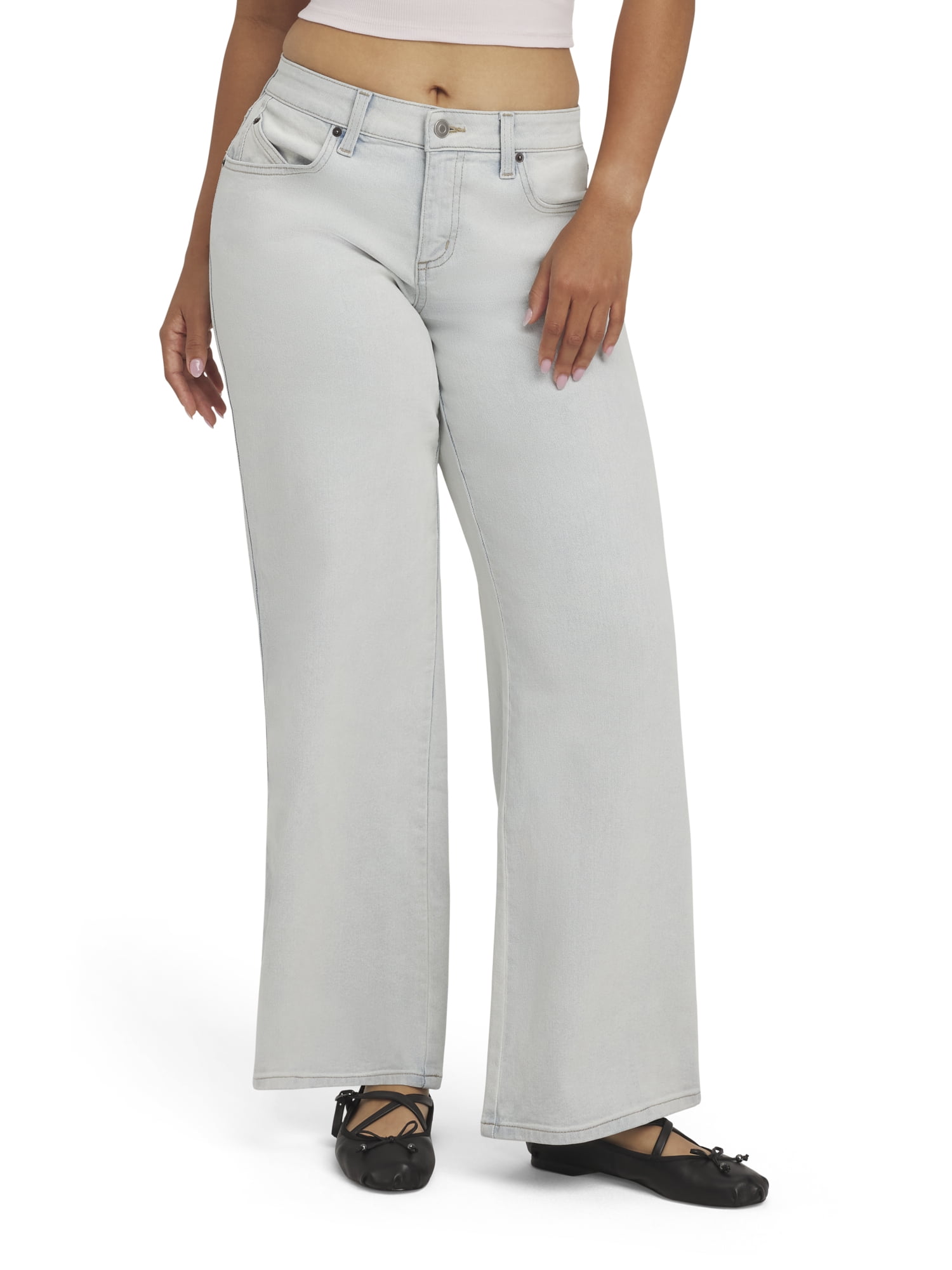 Mills by Millie Bobby Brown Women's Low Rise Boyfriend Denim Jeans ...