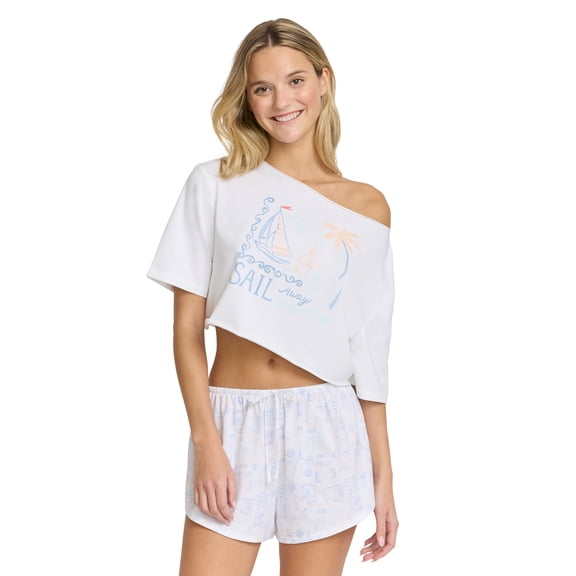 Mills by Millie Bobby Brown Women's Crop Graphic Tee, Sizes XS-XXXL