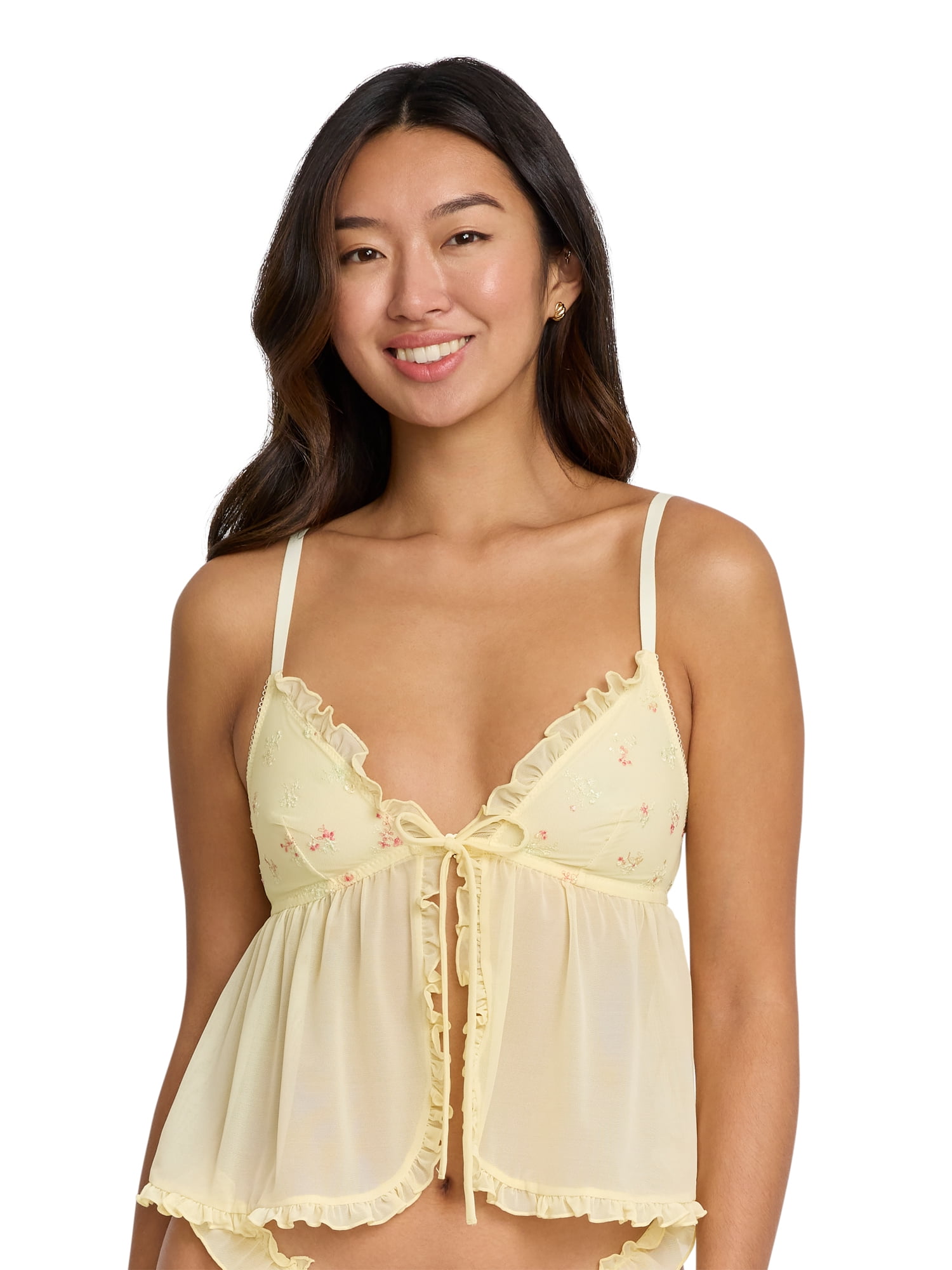 Mills by Millie Bobby Brown Women's Embroidered Mesh Cami, Sizes