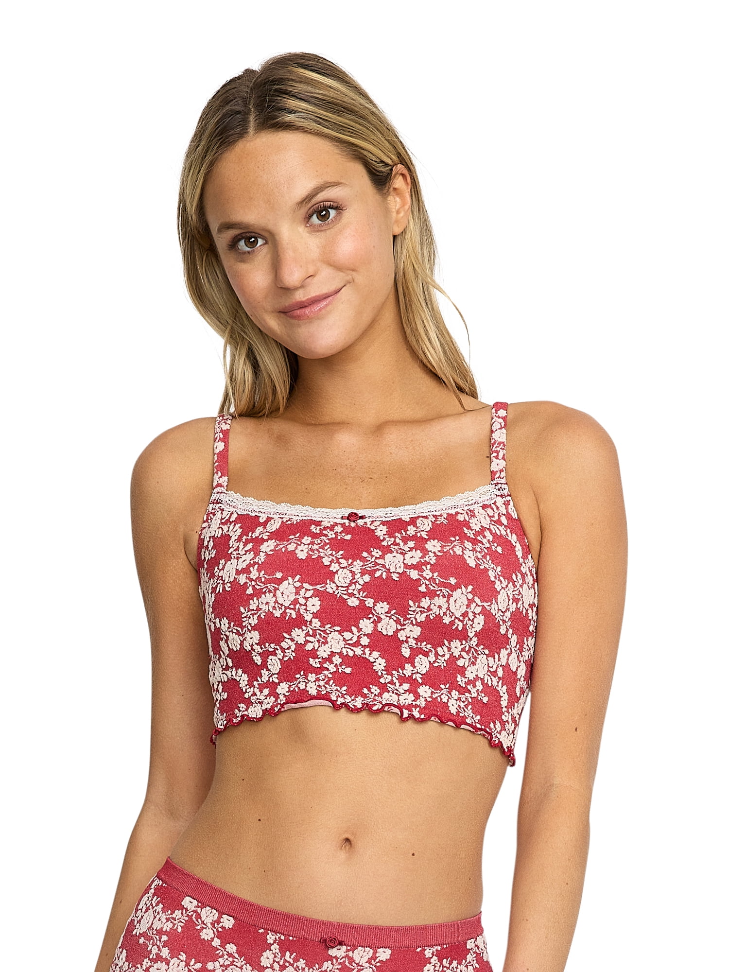 Mills by Millie Bobby Brown Women's Floral Seamless Padded Bralette, Sizes XS-XXXL