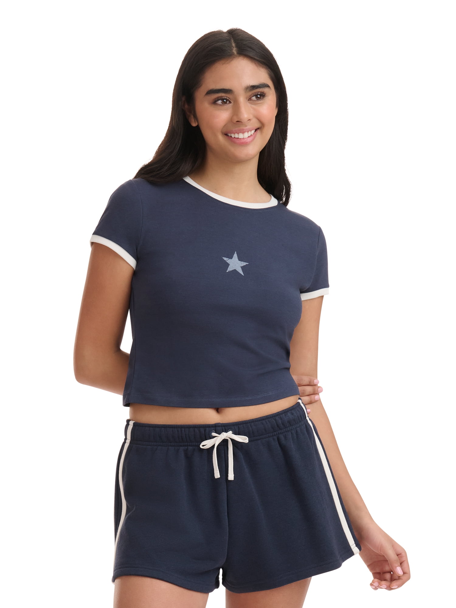Mills by Millie Bobby Brown Women's Graphic Ringer T-Shirt, Sizes XXS-XXL
