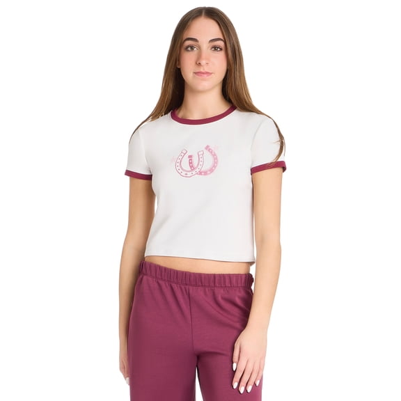 Mills by Millie Bobby Brown Women's Graphic Ringer T-Shirt, Sizes XXS-XXL