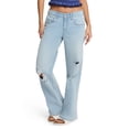 thumbnail image 1 of Mills by Millie Bobby Brown Women's Light Wash Boyfriend Jeans, Sizes 00-18, 1 of 5