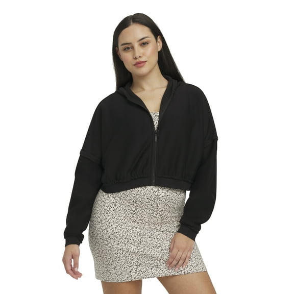 Mills by Millie Bobby Brown Women's Long Sleeve Crop Hoodie, Sizes XXS-XXL