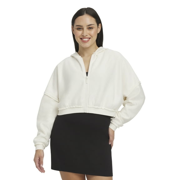 Mills by Millie Bobby Brown Women's Long Sleeve Crop Hoodie, Sizes XXS-XXL