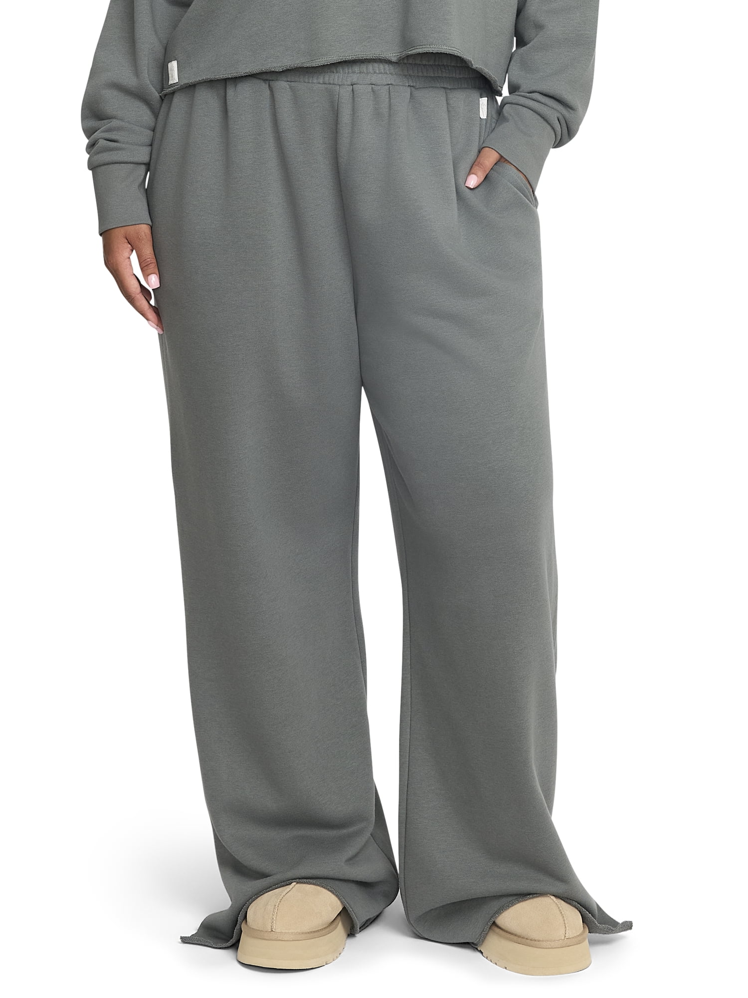 Mills by Millie Bobby Brown Women's Mineral Wash Wide Leg Sweatpants, Sizes XXS-XXL