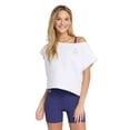 thumbnail image 1 of Mills by Millie Bobby Brown Women's Off Shoulder Short Sleeve Sweatshirt, XXS-XXL, 1 of 5