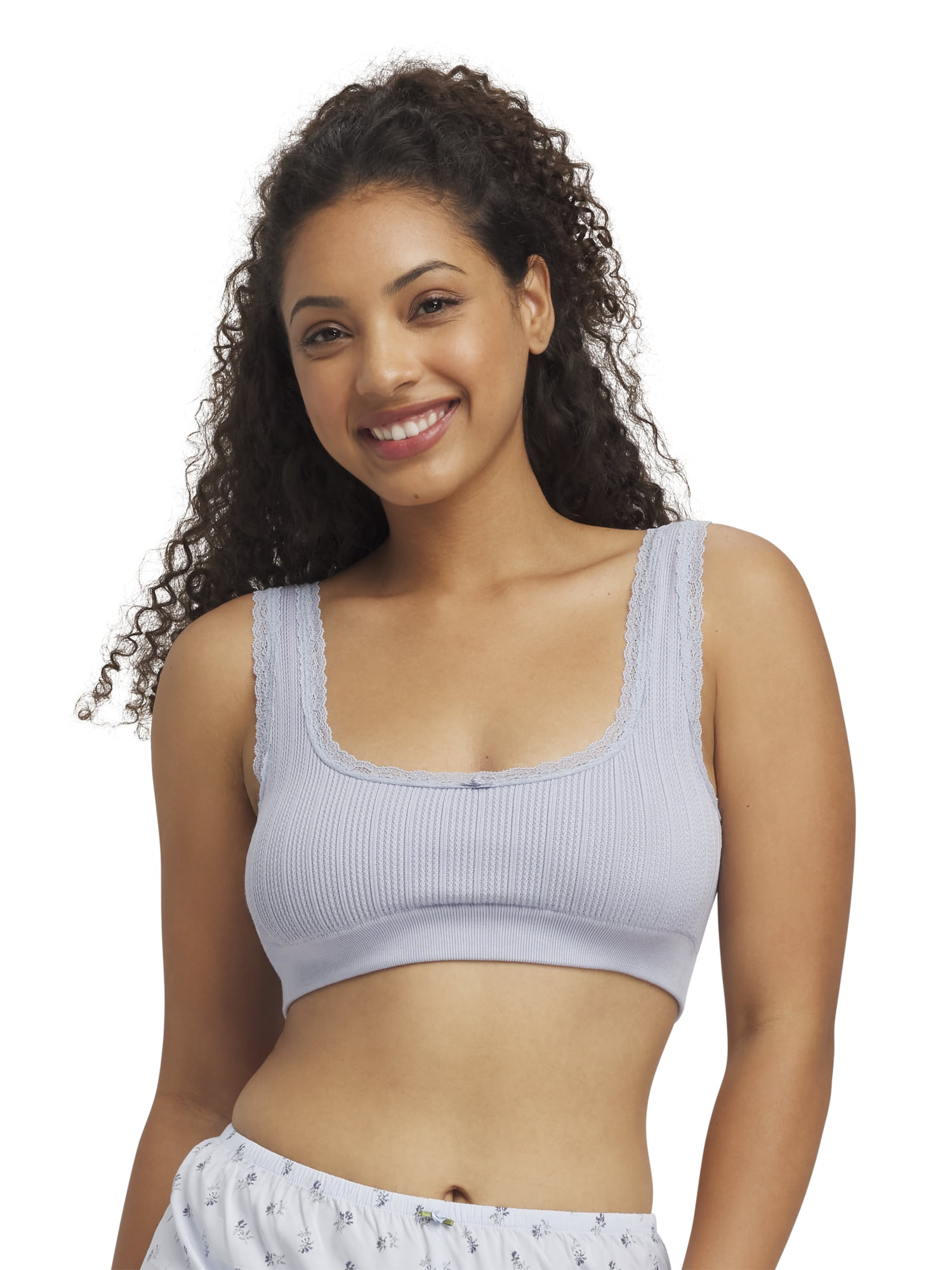 Mills by Millie Bobby Brown Women's Pointelle Scoop Bralette, Sizes XS-XXXL