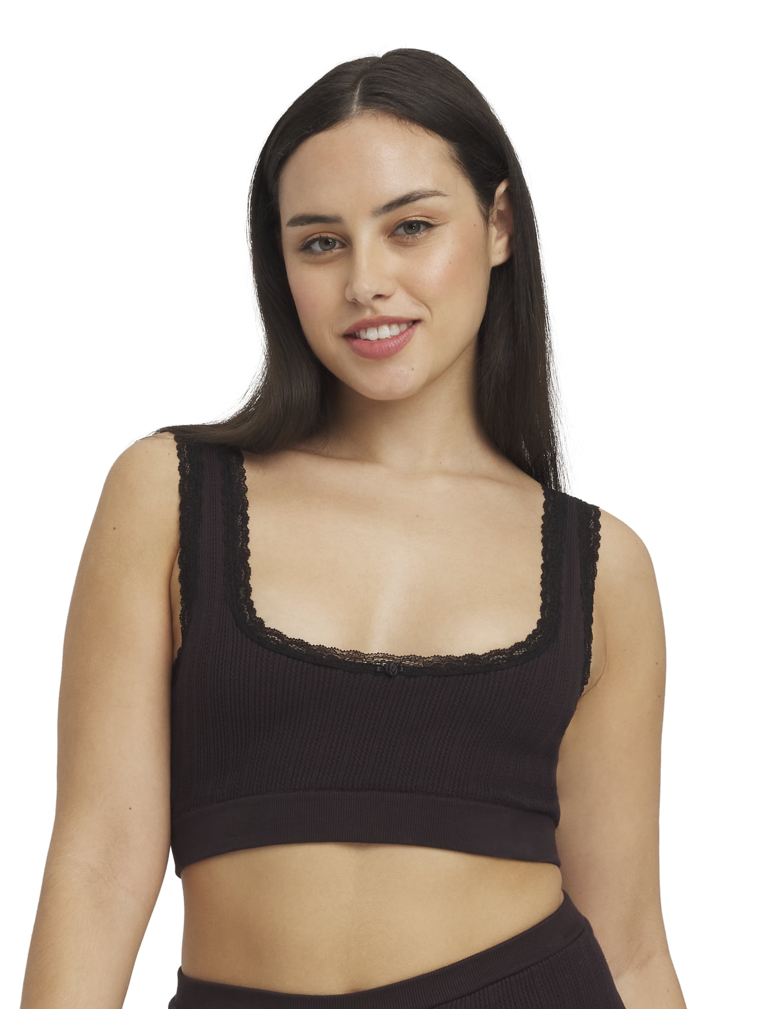 Mills by Millie Bobby Brown Women's Pointelle Scoop Bralette, Sizes XS-XXXL