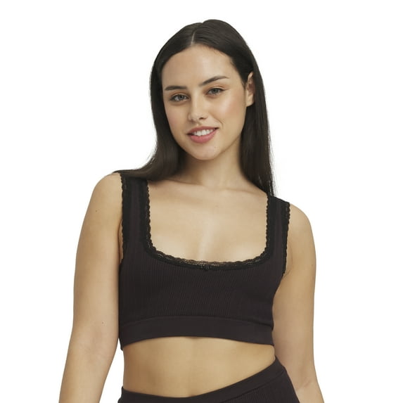Mills by Millie Bobby Brown Women's Pointelle Scoop Bralette, Sizes XS-XXXL