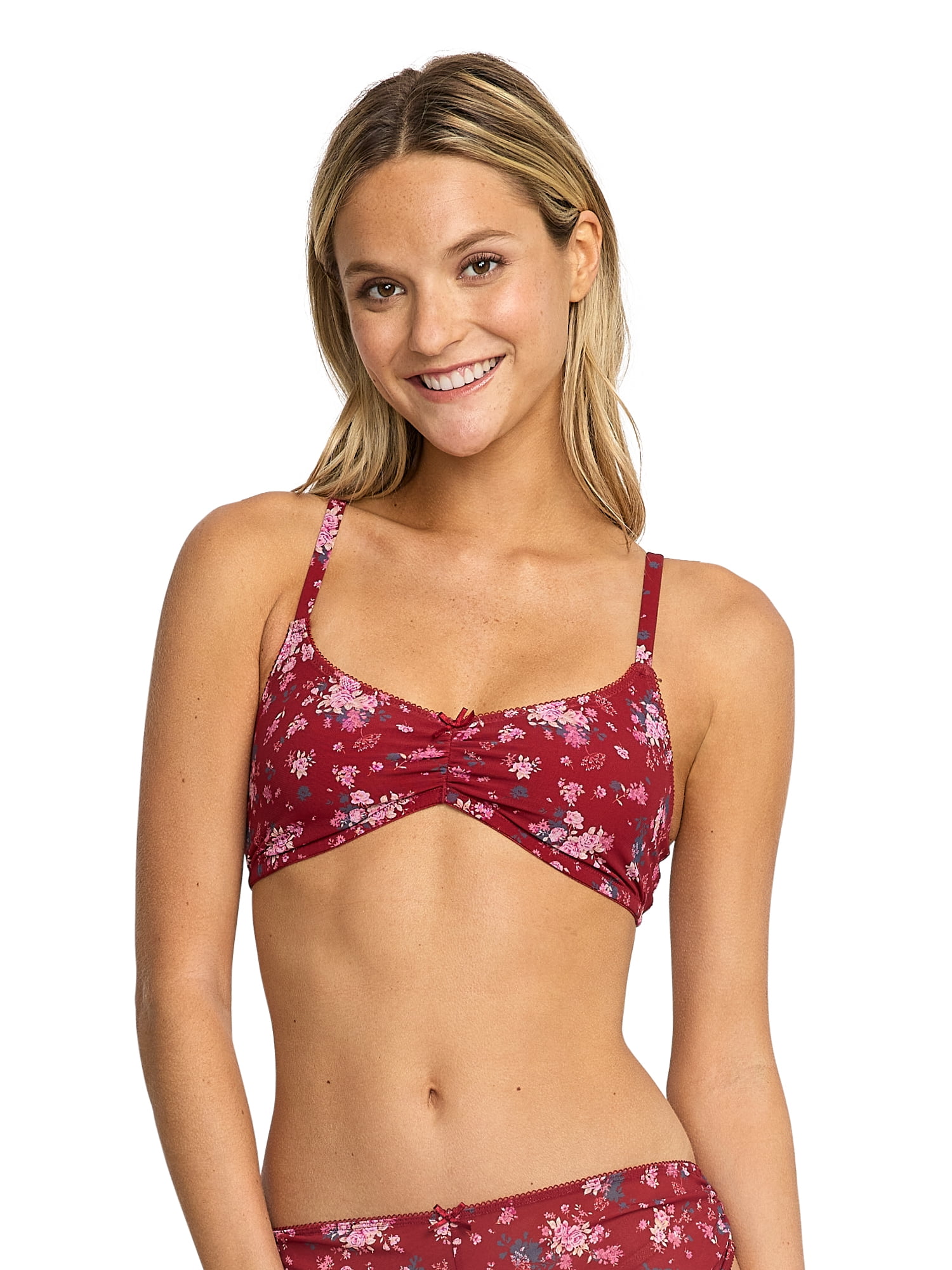 Mills by Millie Bobby Brown Women's Ruched Mesh Bralette, Sizes XS-XXXL