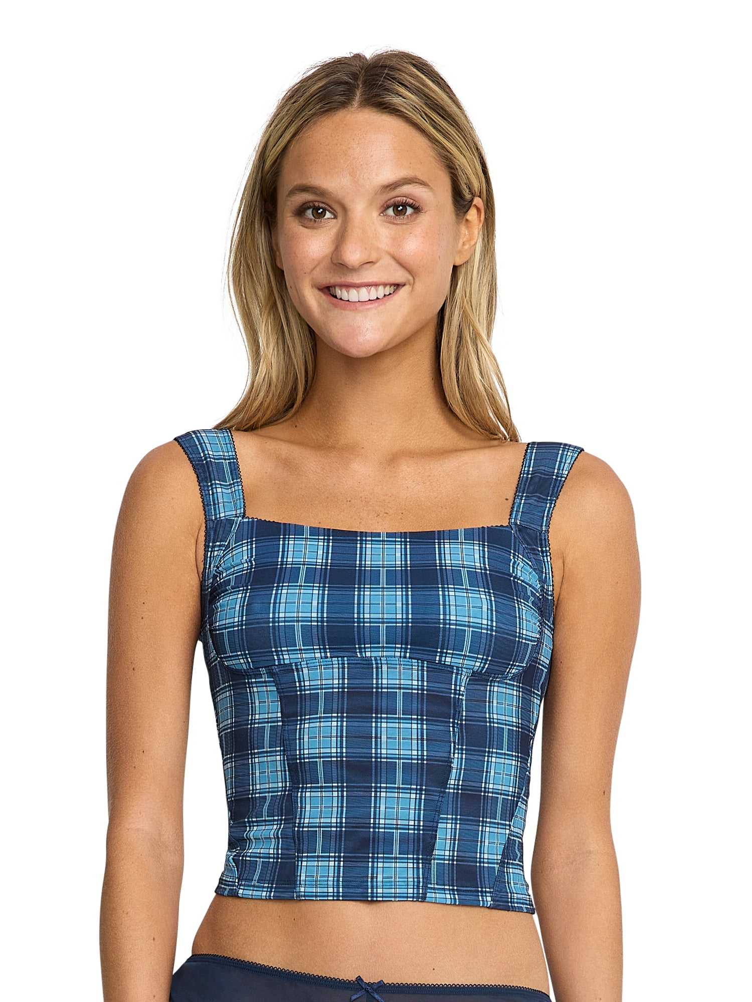 Mills by Millie Bobby Brown Women's Ruched Mesh Longline Bra, Sizes XS-XXXL