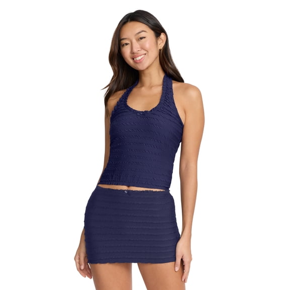 Mills by Millie Bobby Brown Women's Ruffle Halter Top, Sizes XXS-XXL